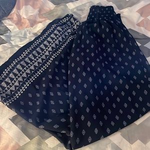 Im selling blue flare pants I only wore them once but there brand new